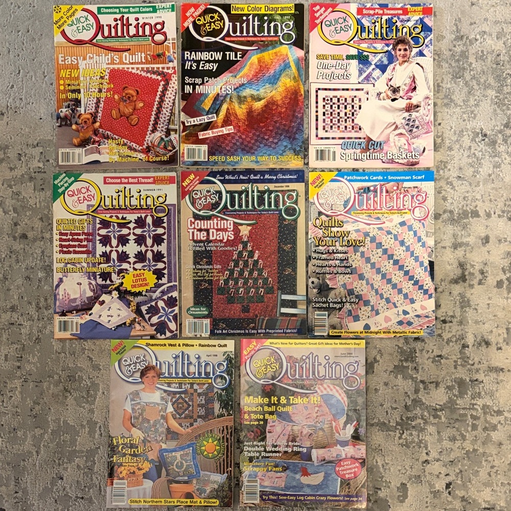 8! McCalls Quick & Easy Quilting Magazine Publication Year Between 1990-2000